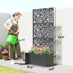 Metal Planter Box With Trellis