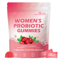 Cranberry Probiotic Gummies Targets Body Odor, Women's Health, And PH Balance Vegan 60 Gummies Per Pack