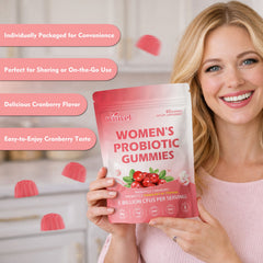 Cranberry Probiotic Gummies Targets Body Odor, Women's Health, And PH Balance Vegan 60 Gummies Per Pack