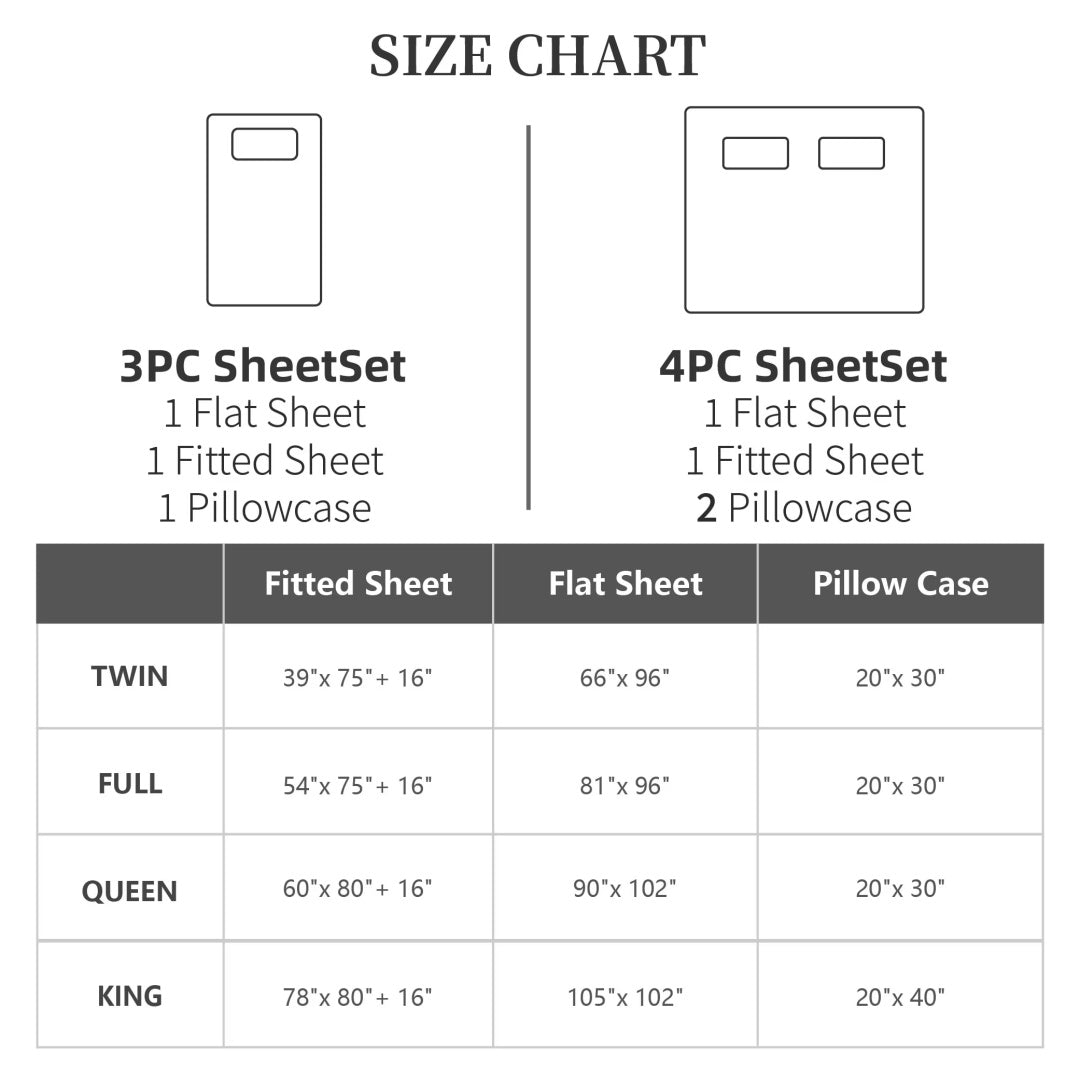 Bedding Queen Bed Sheets Set - 4 Piece Bedding - Brushed Microfiber - Shrinkage And Fade Resistant - Easy Care -Queen, White