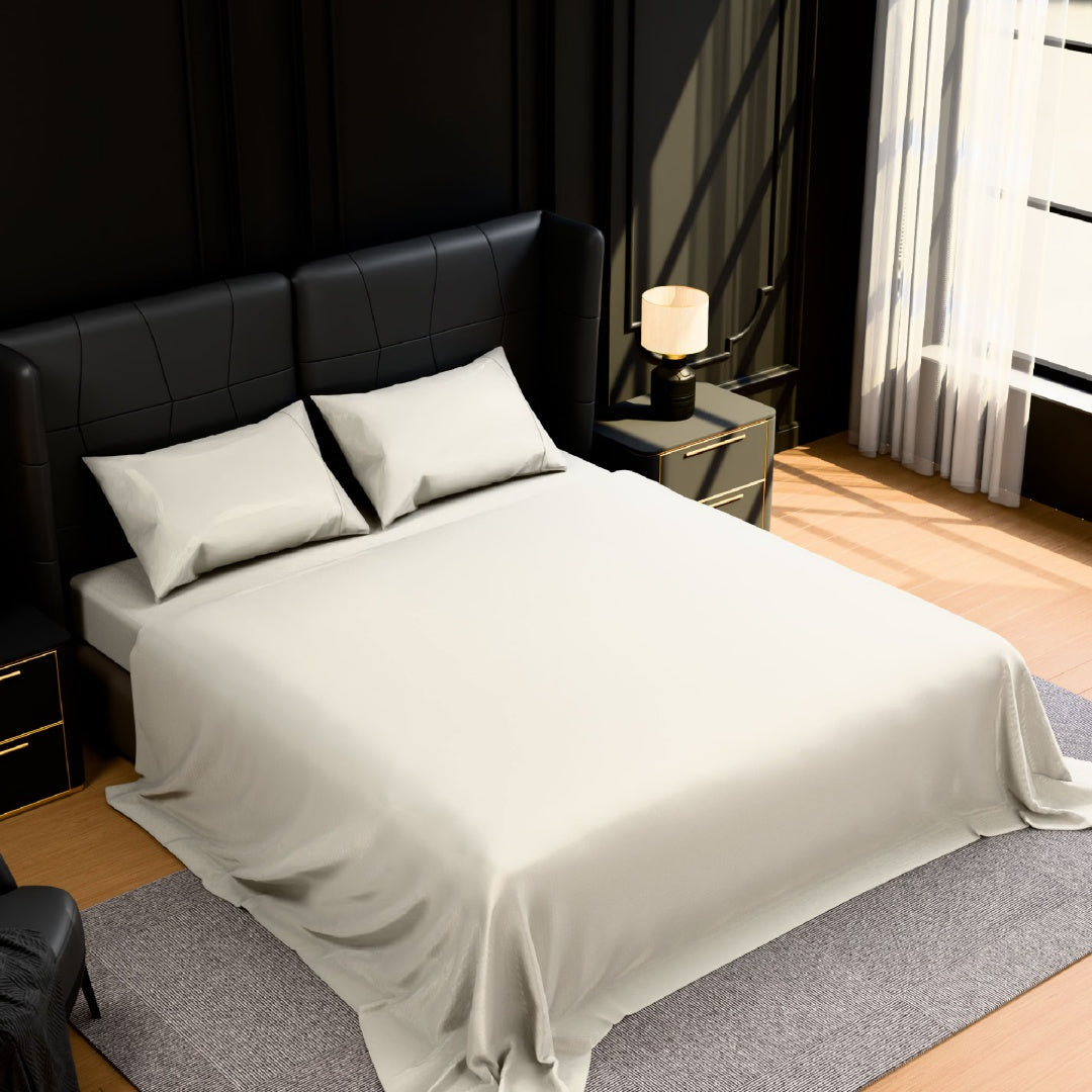 Bedding Queen Bed Sheets Set - 4 Piece Bedding - Brushed Microfiber - Shrinkage And Fade Resistant - Easy Care -Queen, White