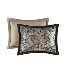 12 Piece Comforter Set With Cotton Bed Sheets Black Queen