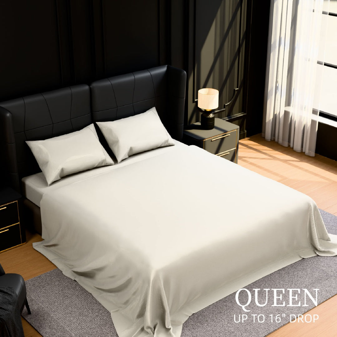 Bedding Queen Bed Sheets Set - 4 Piece Bedding - Brushed Microfiber - Shrinkage And Fade Resistant - Easy Care -Queen, White